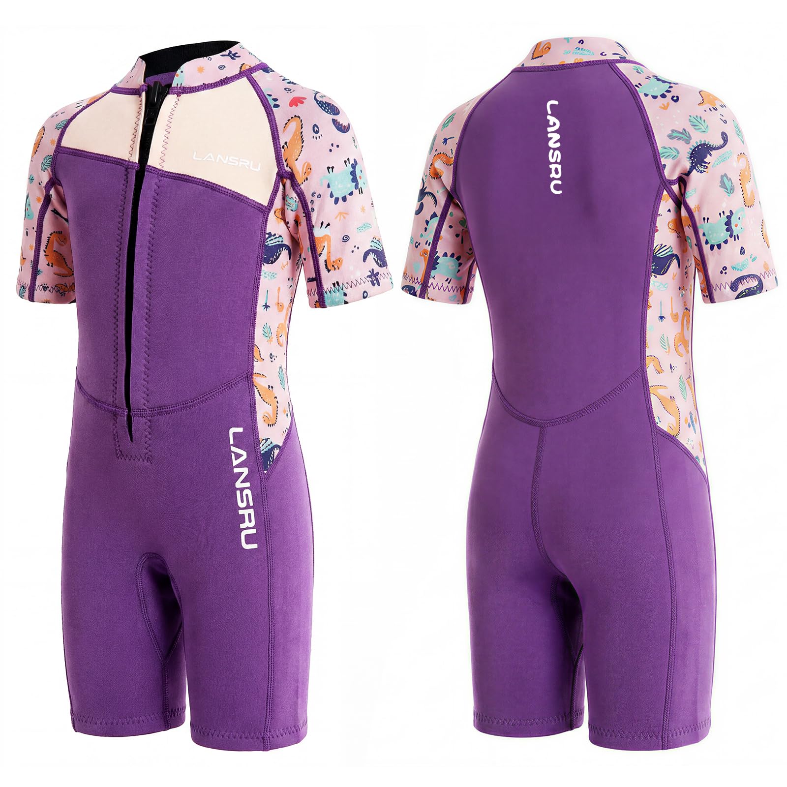Combinaison en néoprène pour enfants, 2,5 mm Shorty néoprène avant fermeture éclair combinaisons de plongée surf natation plongée plongée chaude pour sports nautiques