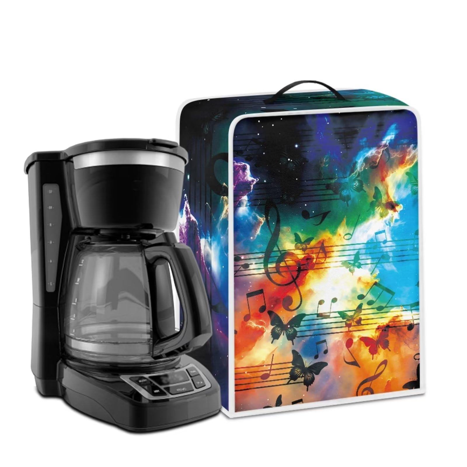 Music Starry Sky Single Serve Coffee Makers Cover Carrying Case Coffee Machine Protector Home Appliance Dust Cover For