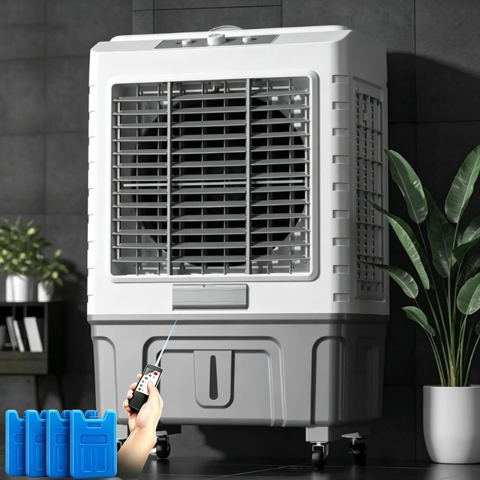 Jidanmian One Color Industrial Evaporative Air Cooler, 150/200/400W High Power Swamp Cooler