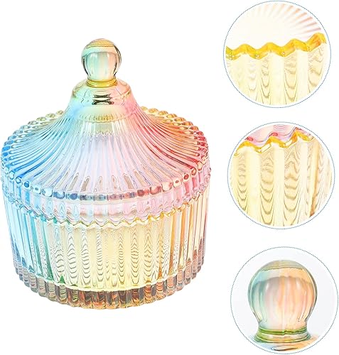 Miniatura 3 de Garneck Tarro de almacenamiento para dulces, café y nueces, tarro de caramelo de Navidad, tarros de azúcar de vidrio, cuenco para dulces con tapa,