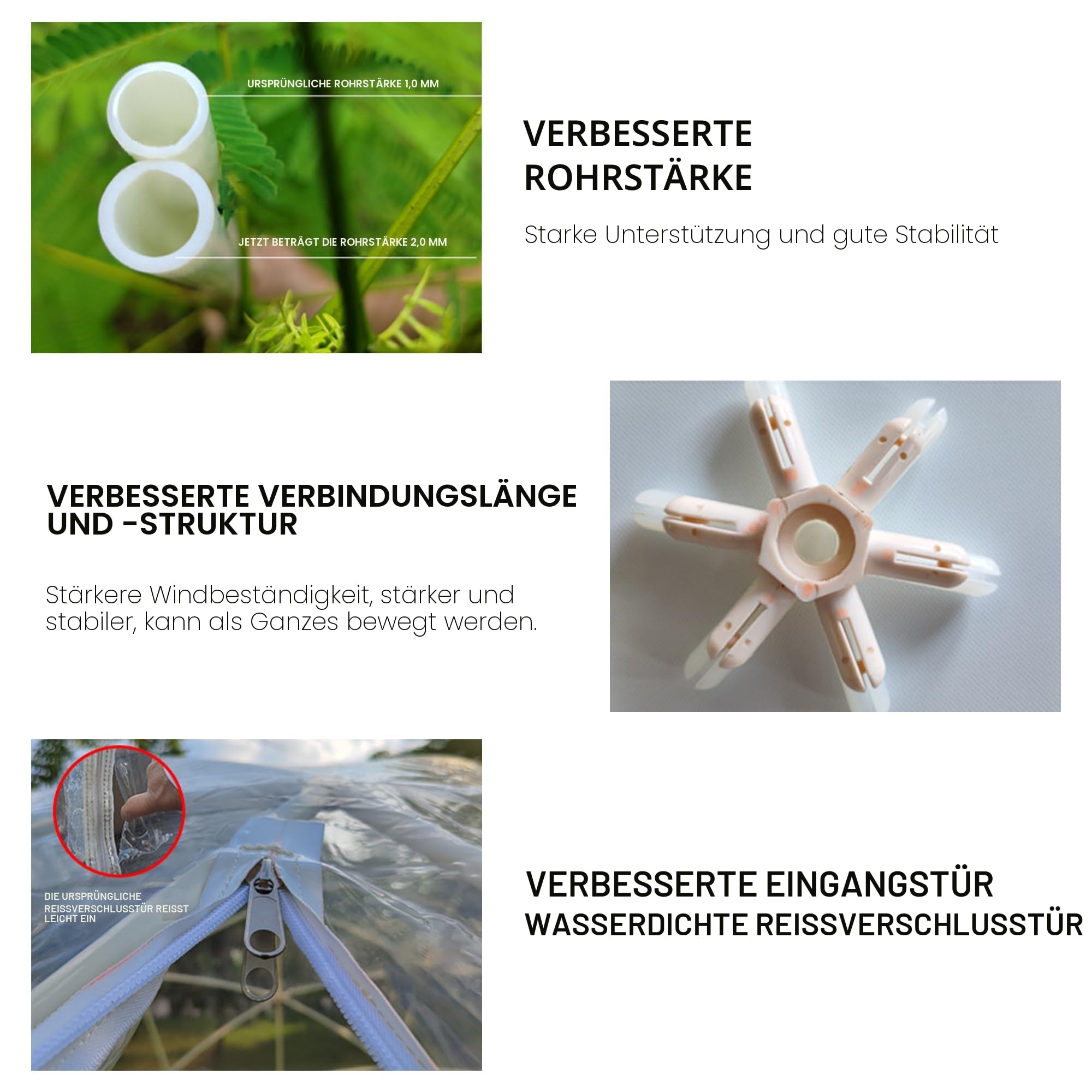Greenhouse Garden Dome Iglo, Garden Dome Iglo, Kuppelzelte, Wetterfestes Gewächshaus Garten Blasenzelt mit Lichterketten, Transparenter Garten Kuppelhaus für Camping, Weihnachten (mit Sonnenschutz