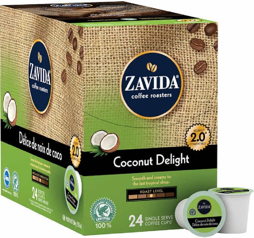 Zavida Single Serve Coffee Coconut Delight, 96 Cups Amazon.ca