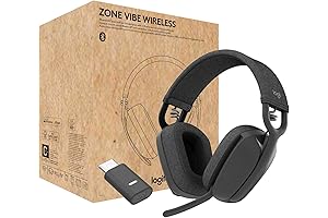 Logitech Zone Vibe Wireless Bluetooth Headphones with Noise-Canceling