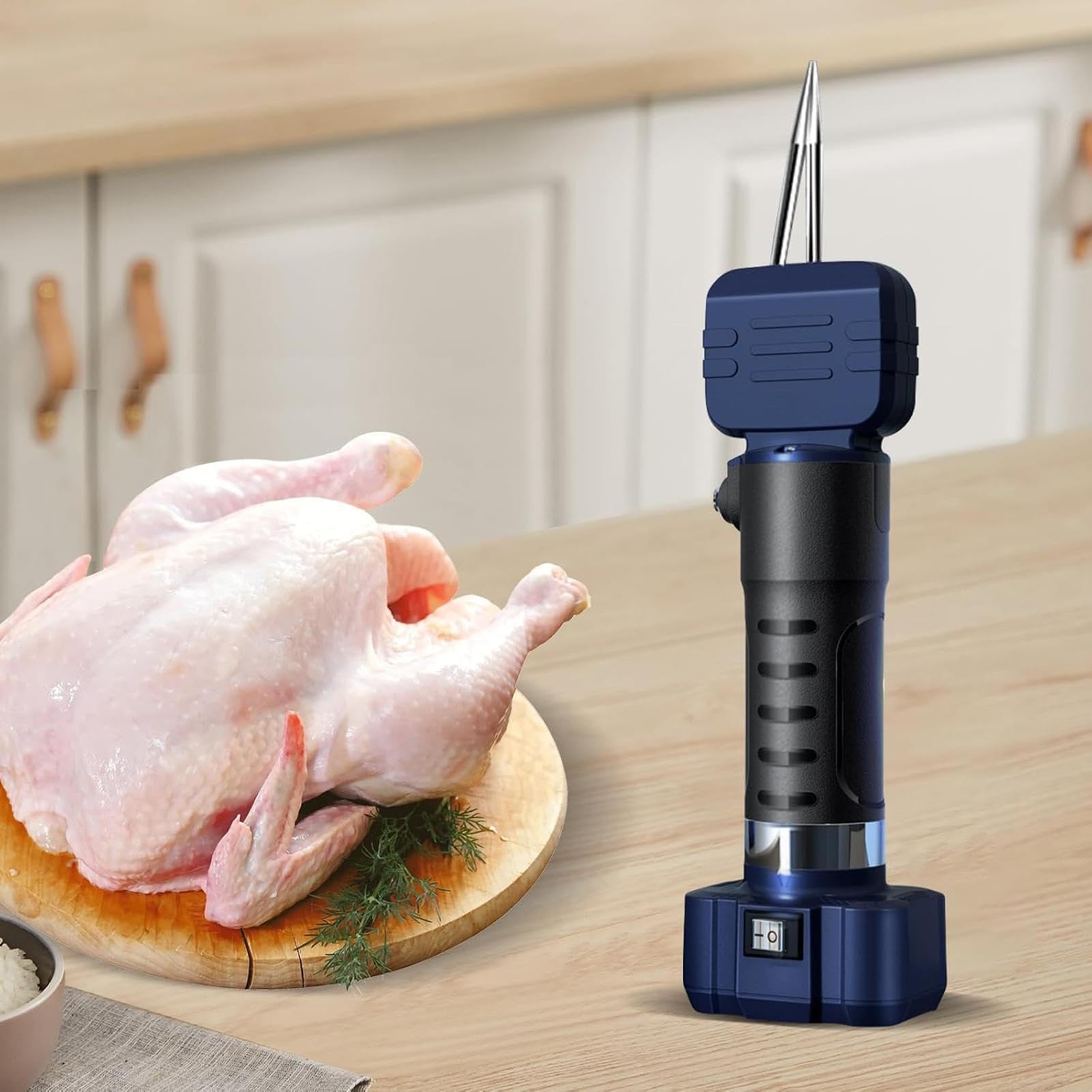 Desplumadora eléctrica de pollos - Máquina desplumadora de plumas de pollo, Máquina peladora de aves de corral | Desplumadora de plumas manual recargable, herramienta de desplumado portátil con punta