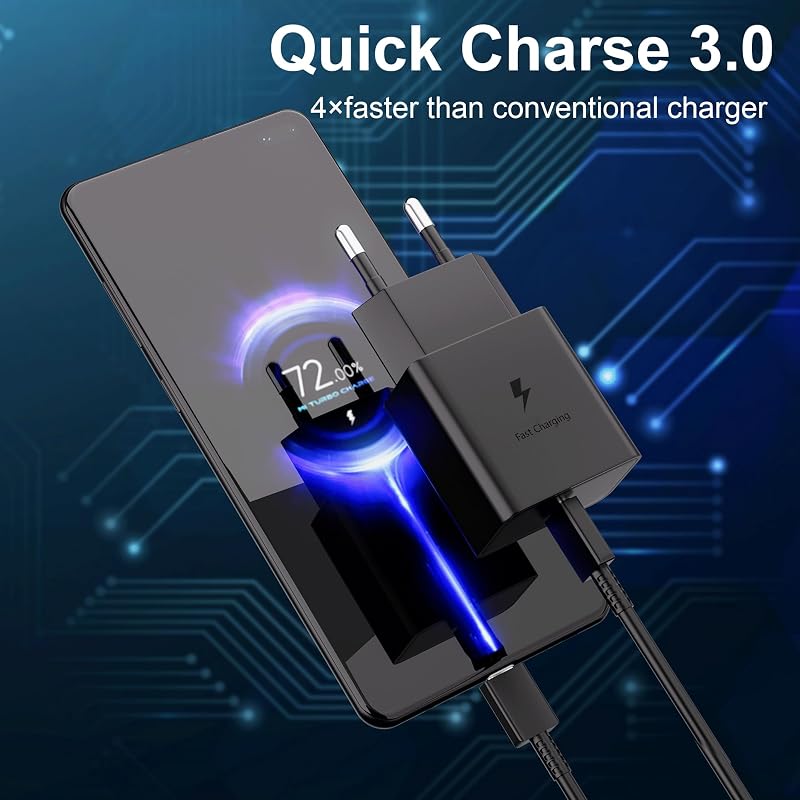 JupptElectronics 2db 15W USB-C gyors töltő Samsung Galaxy S8-S21, A30-A51 kompatibilis