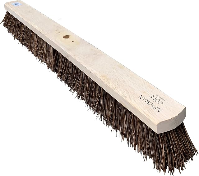 Newman and Cole 36 Wide Broom Outdoor, Extra-Large Heavy Duty Broom Sweeping Brush for Big Yards and Industrial Cleaning (36 Natural Bassine Siff Broom Head Only)