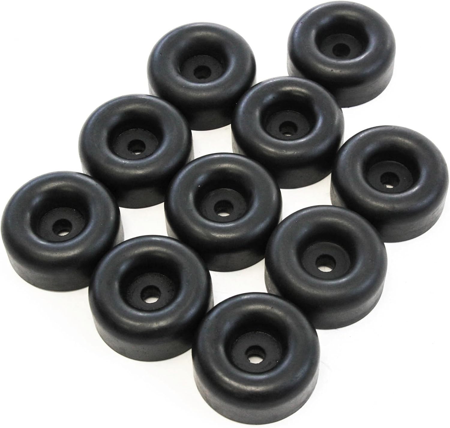 Red Hound Auto 10 Rubber Bumpers for Trailer Compatible with Ramp Door Truck 2.5 Inches Round Replacement Cargo Stop