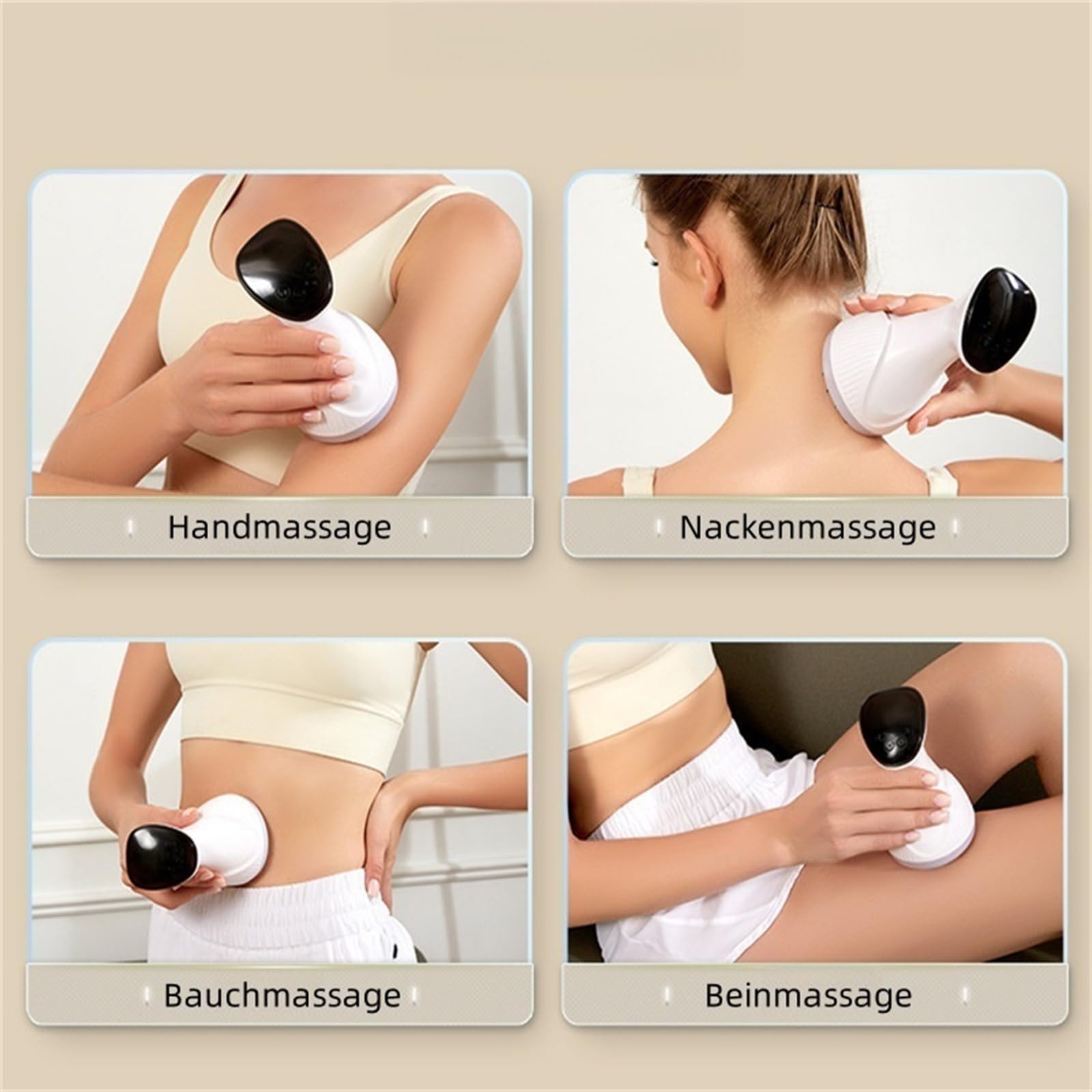 Gua-Schockwellen-Massagegerät - Ihr Begleiter für Schmerzlinderung zu Hause und unterwegs Mini Massagegerät mit Vibrations und Heizfunktion für Nacken, Rücken, Füße und Hände