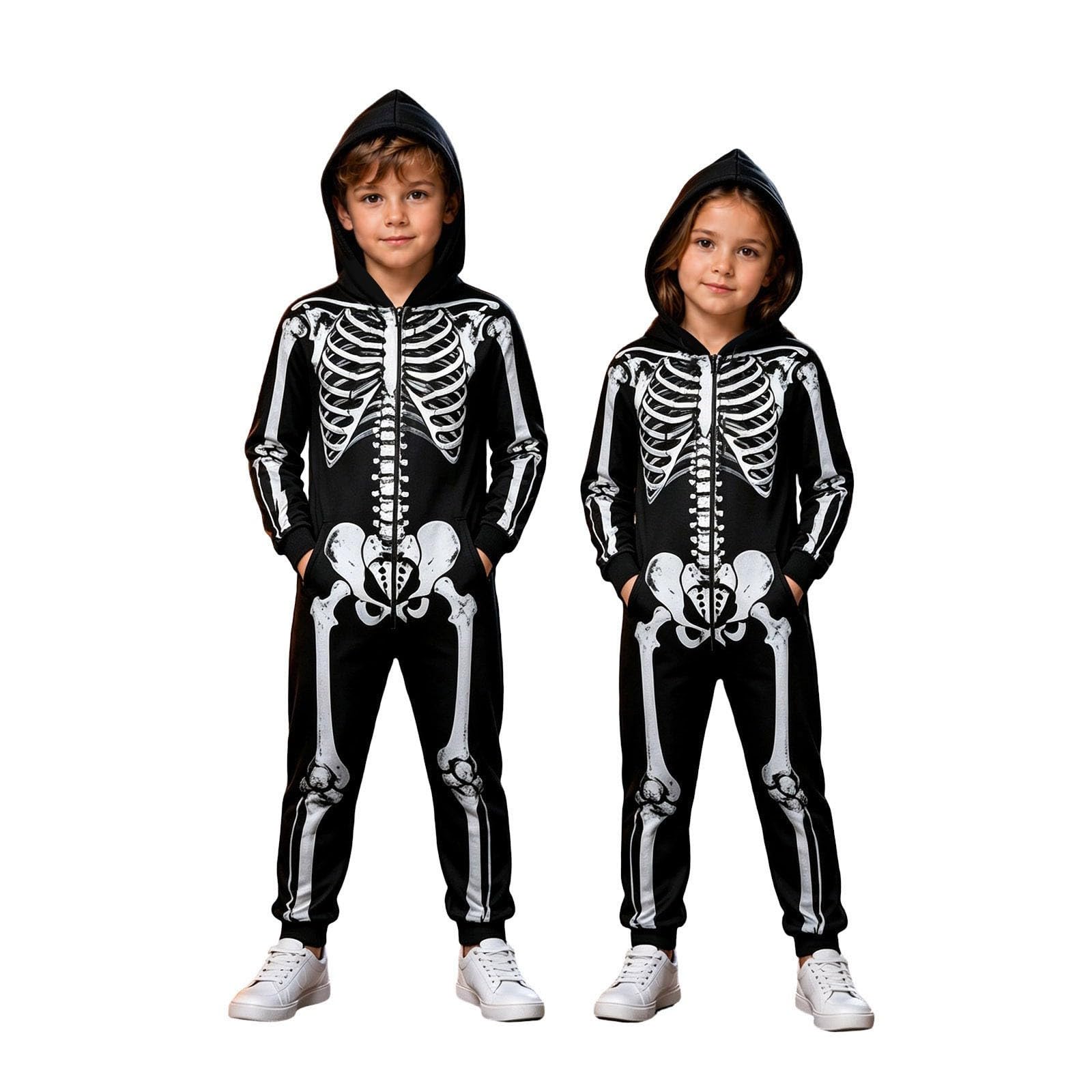 Bat Costume for Kids Skeleton Costume Glow In The Dark Halloween Costumes — image 1