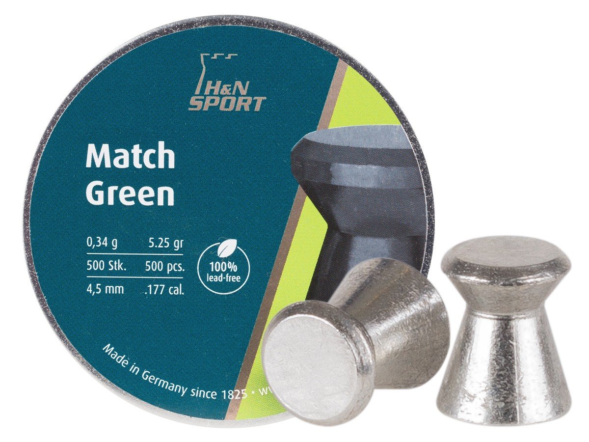 H&N Sport Match Green 4,50 mm Diabolo/ Luftgewehrkugel : Amazon.de 