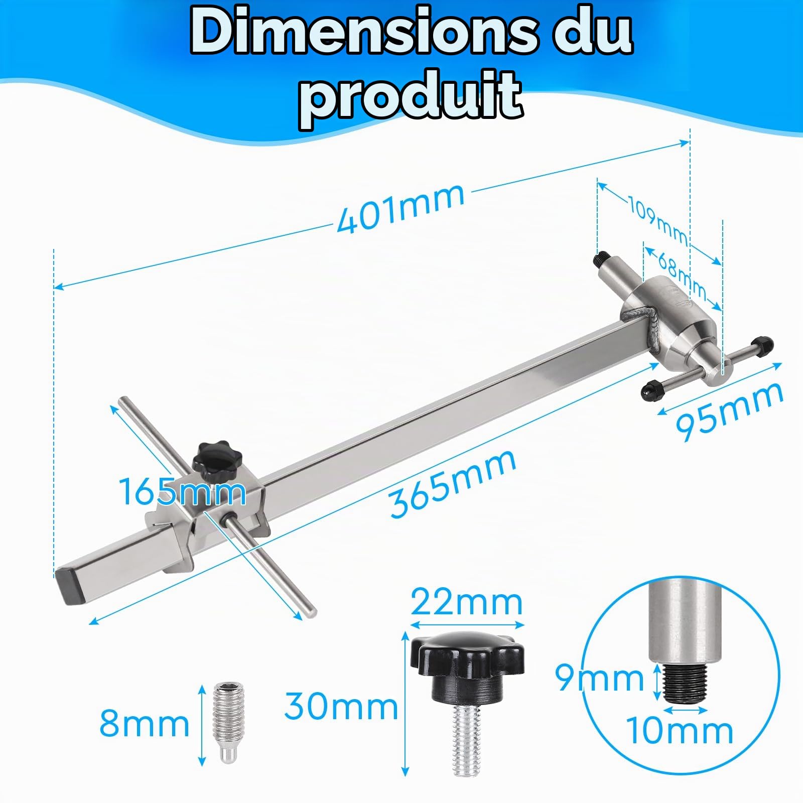 EFUTURETIME Outil Redressement Patte de Dérailleur INOX pour Vélo 26"-29" | Alignement patte de Derailleur pour 26", 27,5" (650B) et 29" (700C)