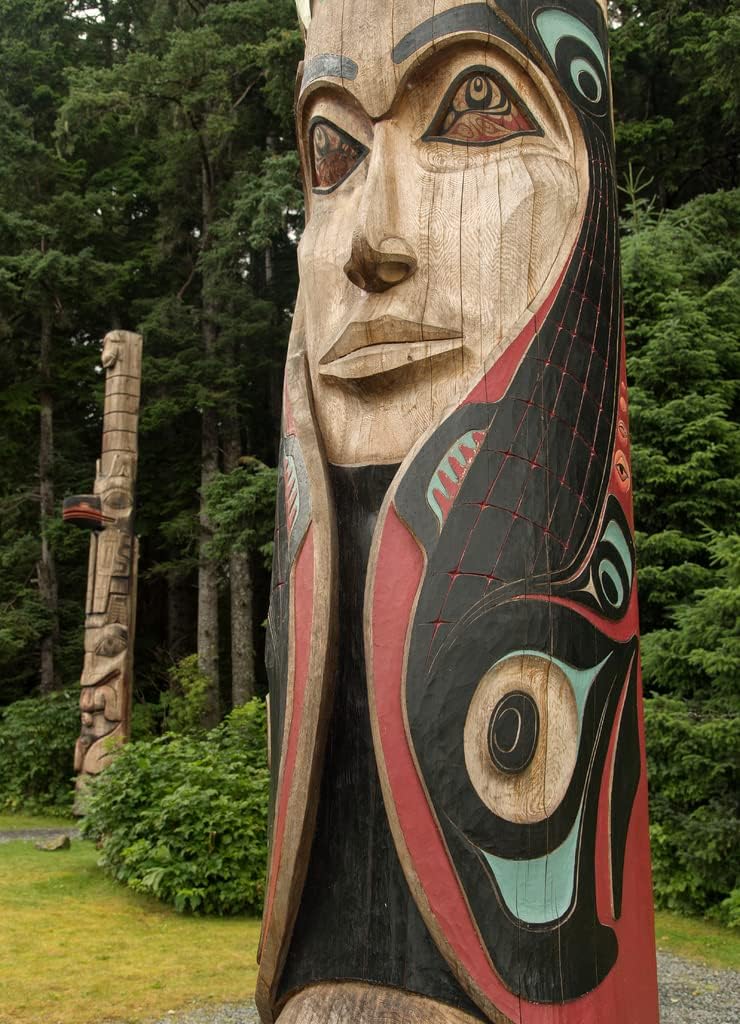 Noah Jigsaw Puzzle Totem Poles in Sitka National Historical Park, Sitka, Alaska 1000 Pieces