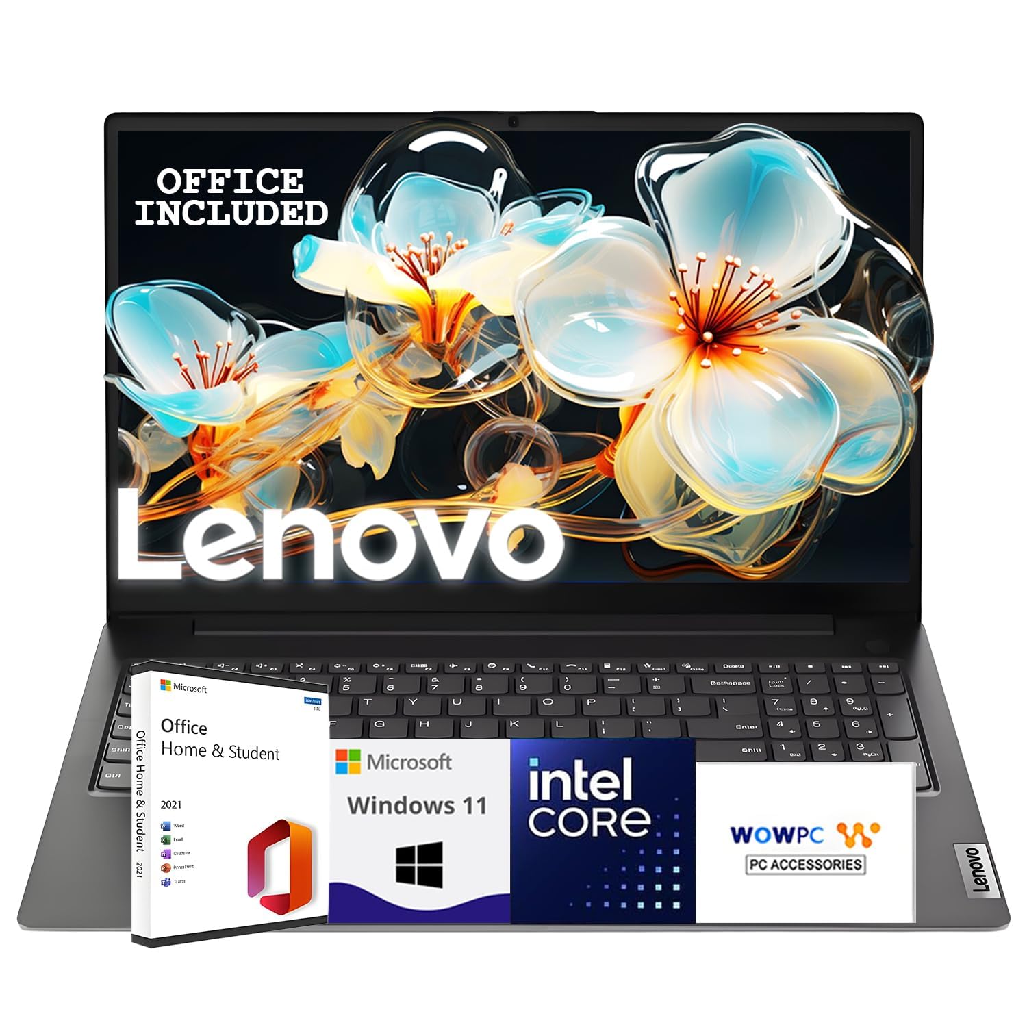 2025-2026 New Generation V15 Business and Student Laptop | 15.6" FHD Display | Intel High-Performance CPU | 8GB RAM | 256GB SSD | Ultra-Quiet Design | Long Battery Life | Windows 11 | WOWPC