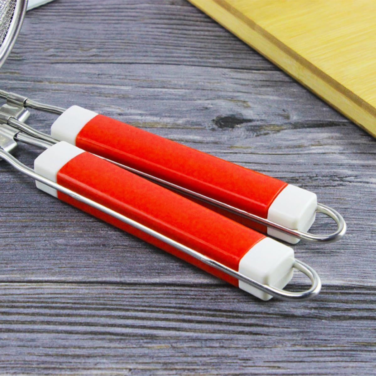 Pasta Basket with Long Handle Food Skimmer Stainless Steel for Cooking