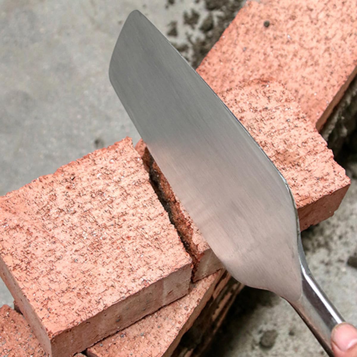 Uonlytech Paleta de Albañilería Multifuncional de Acero Inoxidable 3-8 Doble Cara Mango Redondo para Cortar Masilla y Trabajos de Construcción, Herramienta Manual Resistente