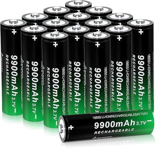 Batería recargable de litio 18650 de 3.7 V con 18650 9900 mAh con botón superior, herramienta de diseño para cámara y linternas, relojes, juguetes
