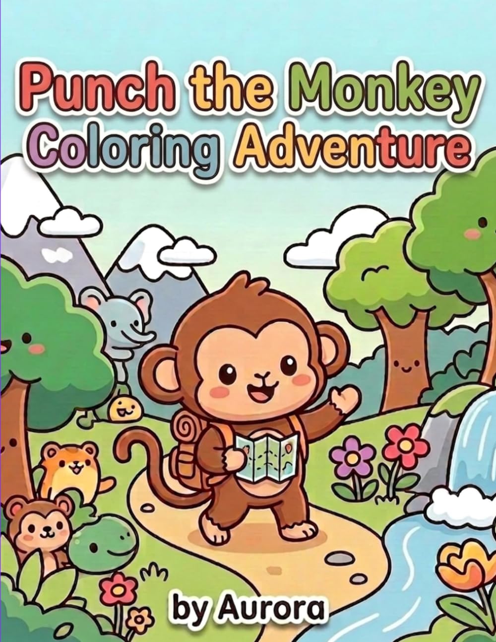 Punch the Monkey Coloring Adventure