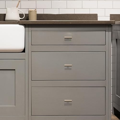 Vista 105 de Design House 189647 - Tiradores sólidos para gabinete, paquete de 10, tiradores de cajón de centro a centro, manijas de cocina modernas, acero Acero