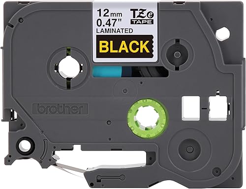 Miniatura 248 de Brother - Cinta de etiquetas laminadas P-touch M31, prémium, 0.47 pulgadas de ancho x 26.2 pies de largo, negra sobre transparente mate Negro sobre