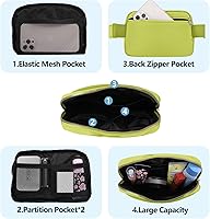 Vista 96 de Riñonera cruzada para mujeres y hombres, bolsa para cinturón para senderismo con correa ajustable, riñonera para correr, entrenamiento, deportes