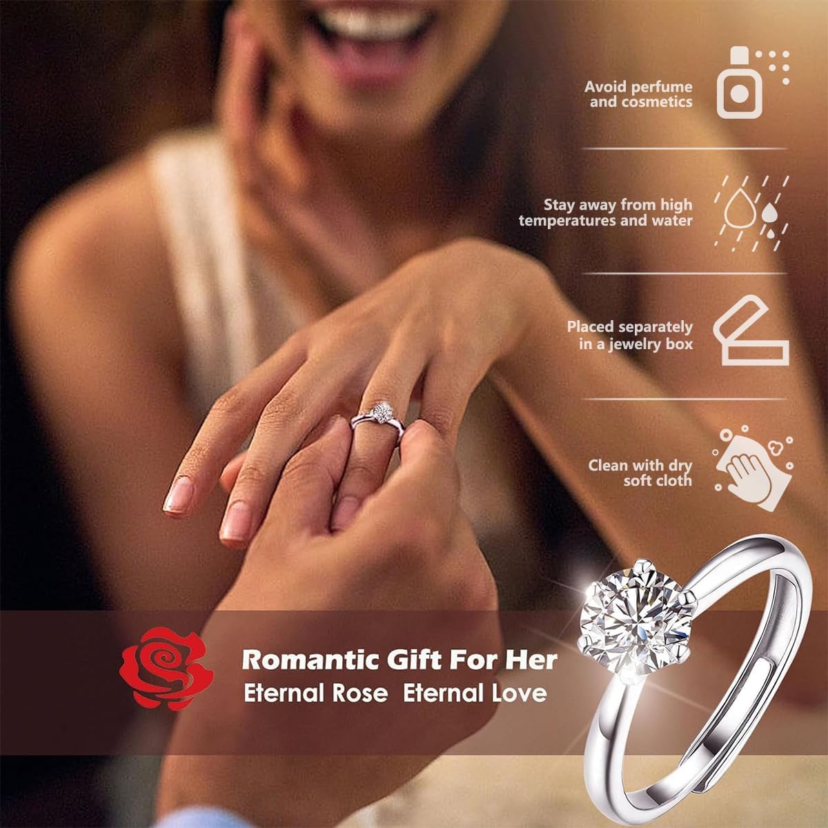 Eternal Rose Box,Forever Flower Gift Box, Preserved Rose, Infinity Real Rose Gift for Girlfriend, Women, Mom, Wife on Christmas, Valentine's Day, Mother's Day, Birthday, Anniversary, Thanksgiving - Image 4