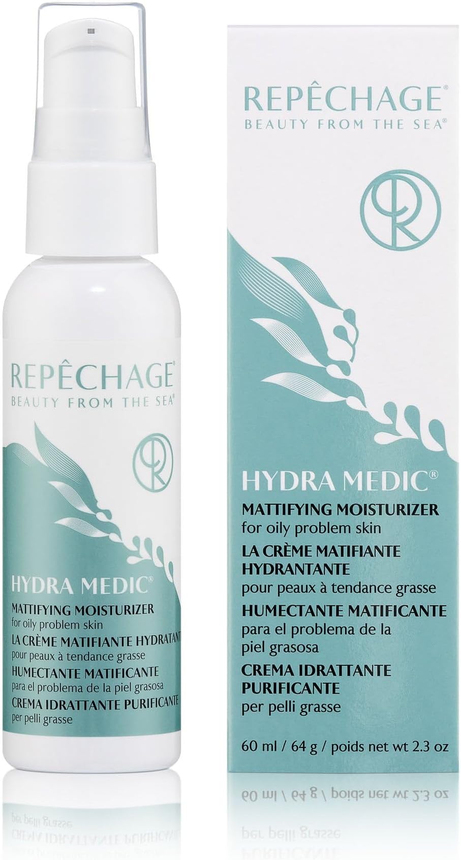 Repechage Hydra Medic Mattifying Moisturizer For Oily Problem Acne Prone Skin Light Fragrance Oil & Grease Free Made with Natural Botanicals Perfect Under Makeup for Men & Women 2 oz