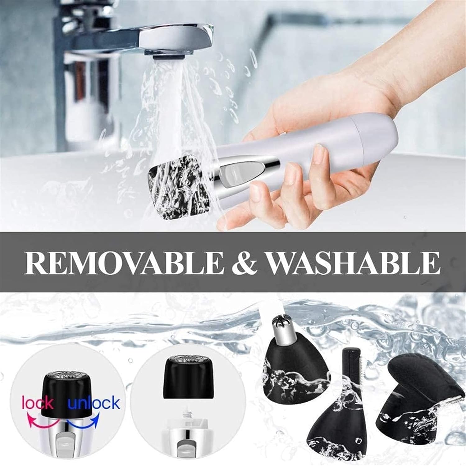 zhanghong Eyebrow and Facial Trimmer,Multifunctional Lady Shaver,Free Eyebrow and Visual Hair Trimmer
