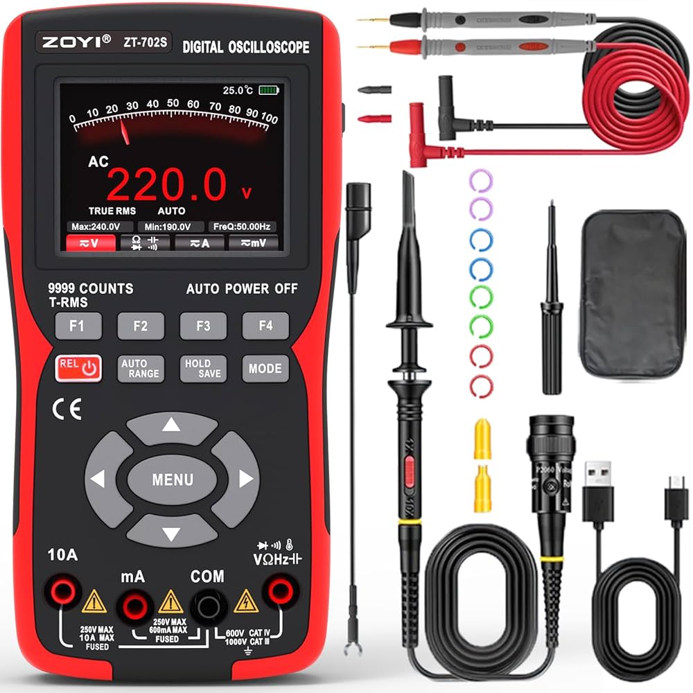 計9点 Amazon | オシロスコープ マルチメーター 2イン1 ハンドヘルド