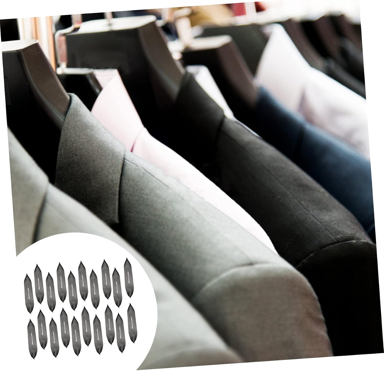 20pcs Non-Slip Hanger Sponge Covers Anti-Scratch Clothing Hanger Protectors for Suits Simple Accessories for Home and Shop Use