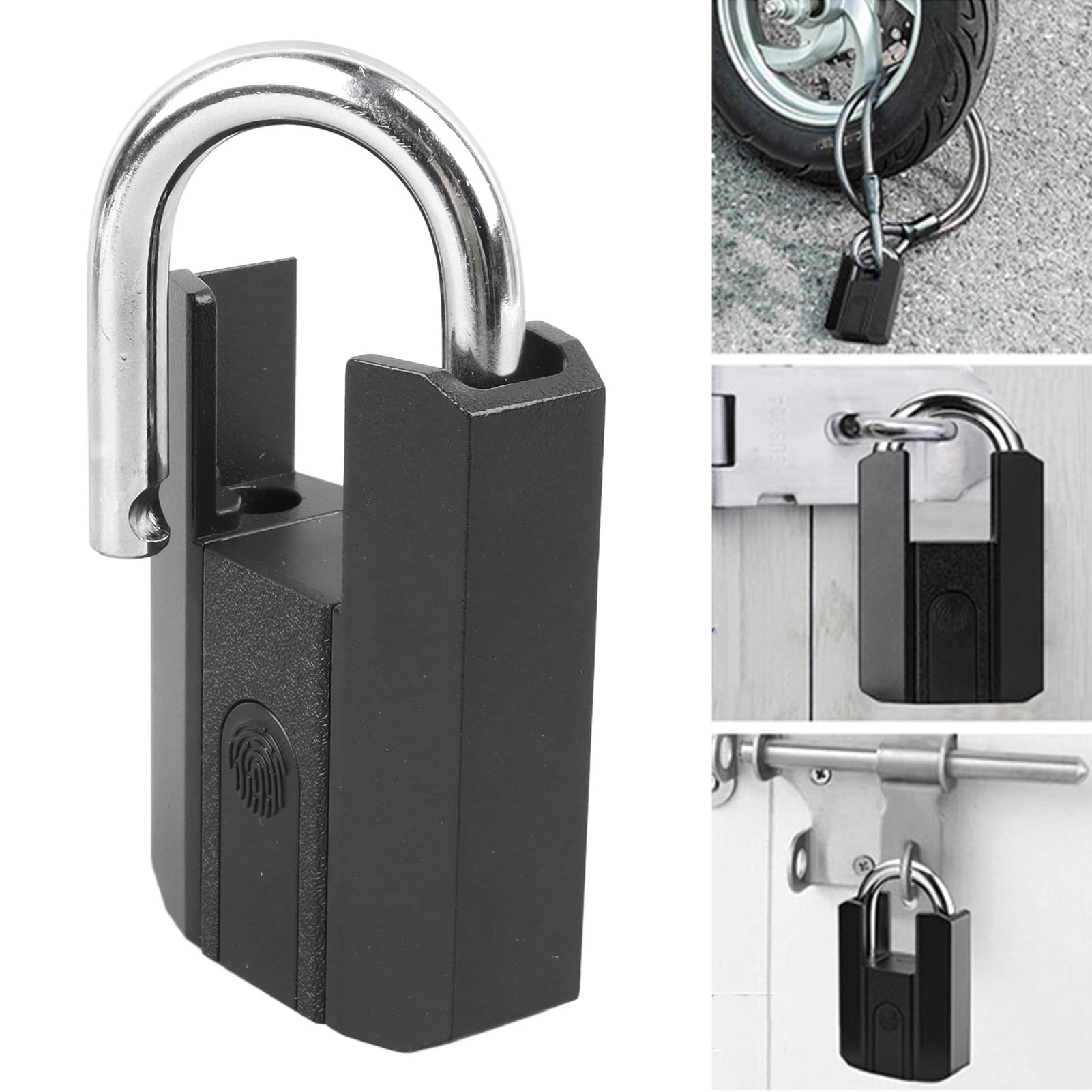 Candado de huellas dactilares Nutriess Antirrobo Bluetooth Desbloqueo Dos Llaves Impermeable Seguridad Smart Lock Electrónico Conexión inalámbrica para taquilla Gimnasio Escuela