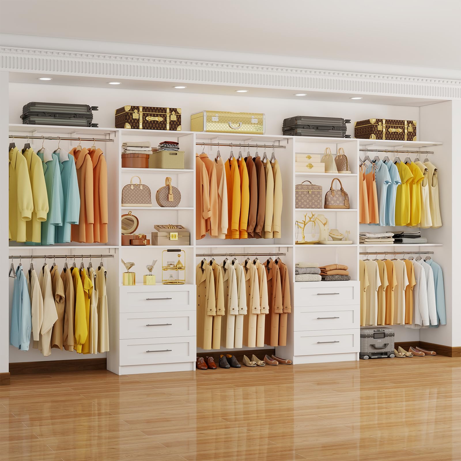 Amazon.com: Closet System with 6 Drawers, 6-12.3FT Closet