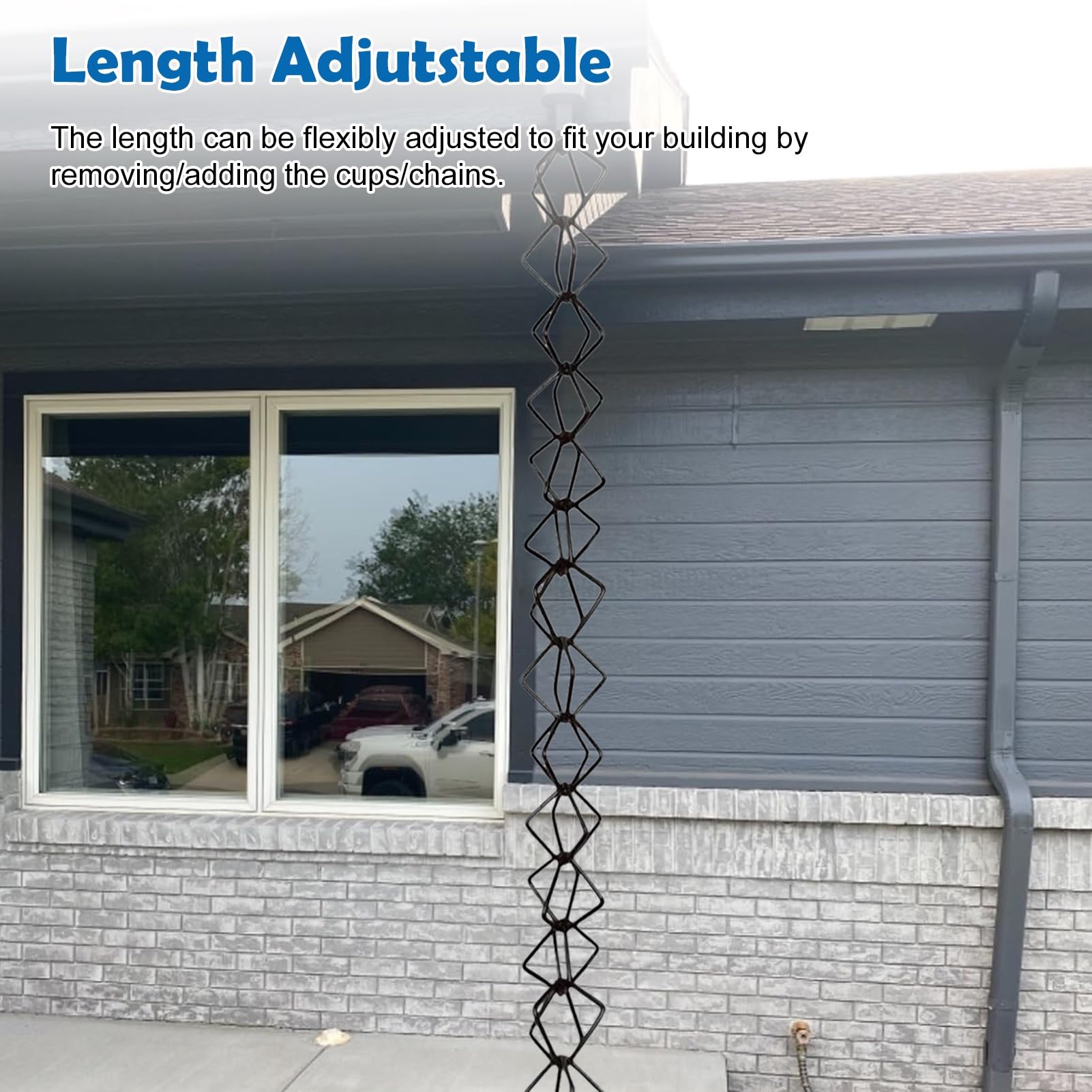 Amazon | 雨鎖 鎖樋 アルミ合金製レインチェーン 菱形、縦樋交換