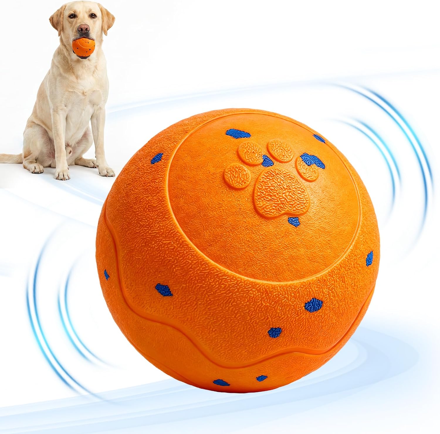 Interactive Dog Ball Toys - Automatic Moving, Bouncing Chew Toys, Wicked Balls with 3 Modes, E-TPU Vibrating Dog Ball for Small/Medium/Large Dogs, Birthday Gifts for Dogs(Blue)