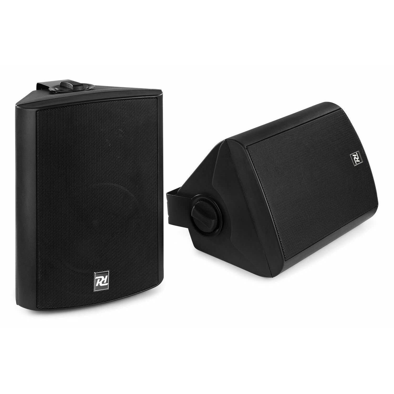 Power Dynamics DS65MB Enceintes Bluetooth 2 Voies 125 Watts, Noir, 6,5", Livré par Paire avec Étrier de Fixation, Utilisation Intérieur ou Extérieur, Actif/Passif, Prise 3,5mm AUX