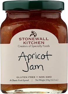 Stonewall Kitchen Apricot Jam 12.5oz - Premium Gourmet Spread with Real Fruit Pieces & Fresh Flavor