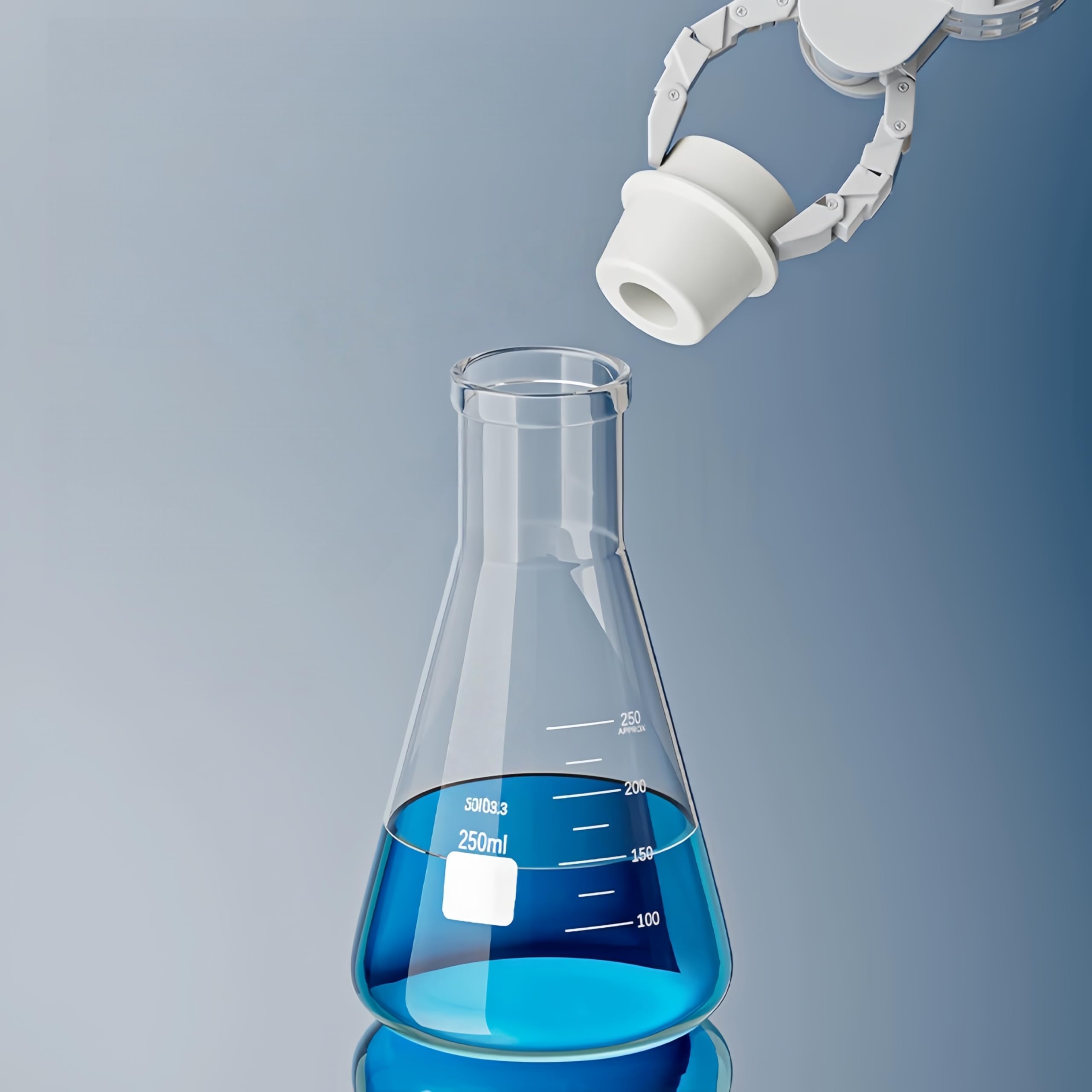 VIDOO 3.3 Borosilikatglas Labor Erlenmeyerkolben mit Verschlussstopfen, Hitzebeständiger Graduierter Messkolben für Labor und Chemie, A 5000ml