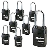 Master Lock - Eight (8) High Security Pro Series Padlocks w/16 Keys, 6121NKALJ-8 w/BumpStop Technology