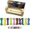 HONGCI Jig Bracelet Maker Set-10 Side Release Plastic Buckles and 10 Parachute Cords,Wristband Maker,Paracord Braiding Solid Wood Knit Weaving DIY Manual Braiding Kit