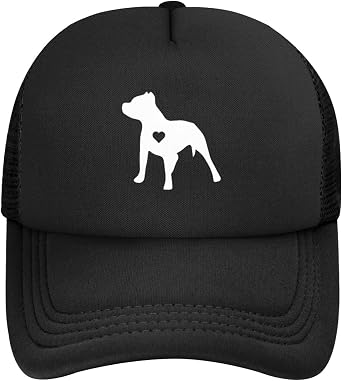 Love Pitbulls Baseball Hat Adjustable Fashion Solid Color Mesh Baseball Caps for Men Women Black