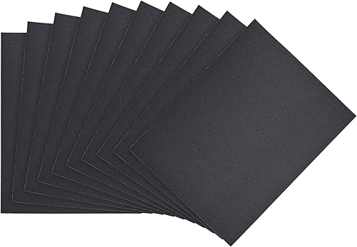 Miniatura 15 de uxcell Hojas de lijado de 500 granos de 9 x 11 pulgadas, papel de lija de carburo de silicio seco húmedo para muebles de madera, pulido de metal, 10