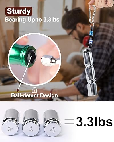 Miniatura 10 de katerk 6 unidades de 14 de pulgada con vástago hexagonal de aleación de aluminio para destornillador, 8 juegos, barra de extensión ligera de cambio