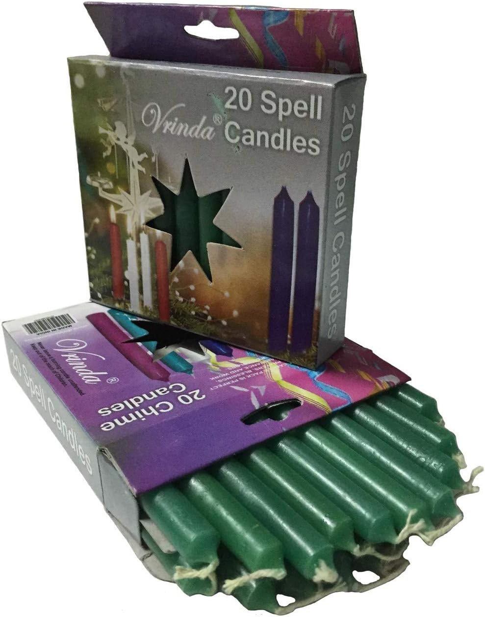 Set of 20 Forest Green 4" Mini Ritual Chime / Spell Candles