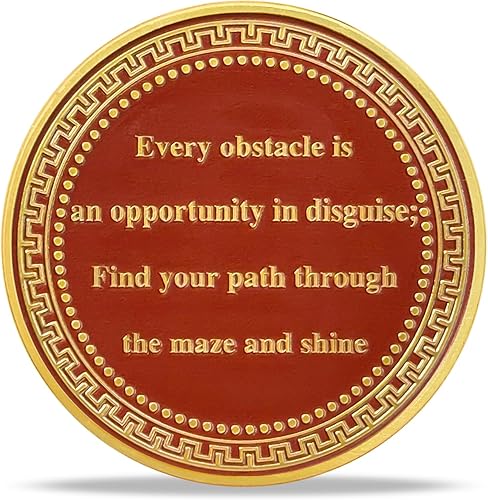 Miniatura 2 de Moneda de desafío Maze of Light Celebrando la resiliencia y el crecimiento personal con fichas inspiradoras y medallones para superar los desafíos