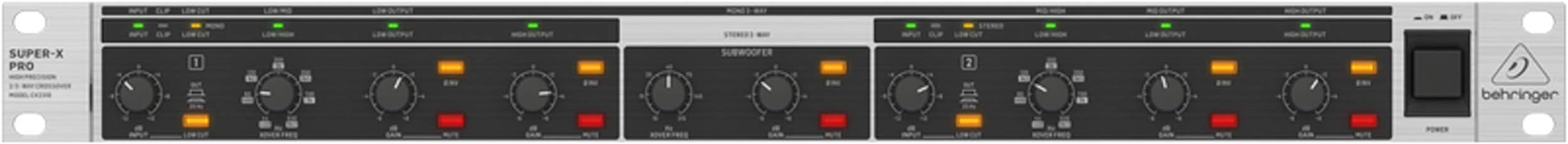 Behringer SUPER-X PRO CX2310 Professional High-Precision Stereo 2-Way/Mono 3-Way Crossover with Subwoofer Output