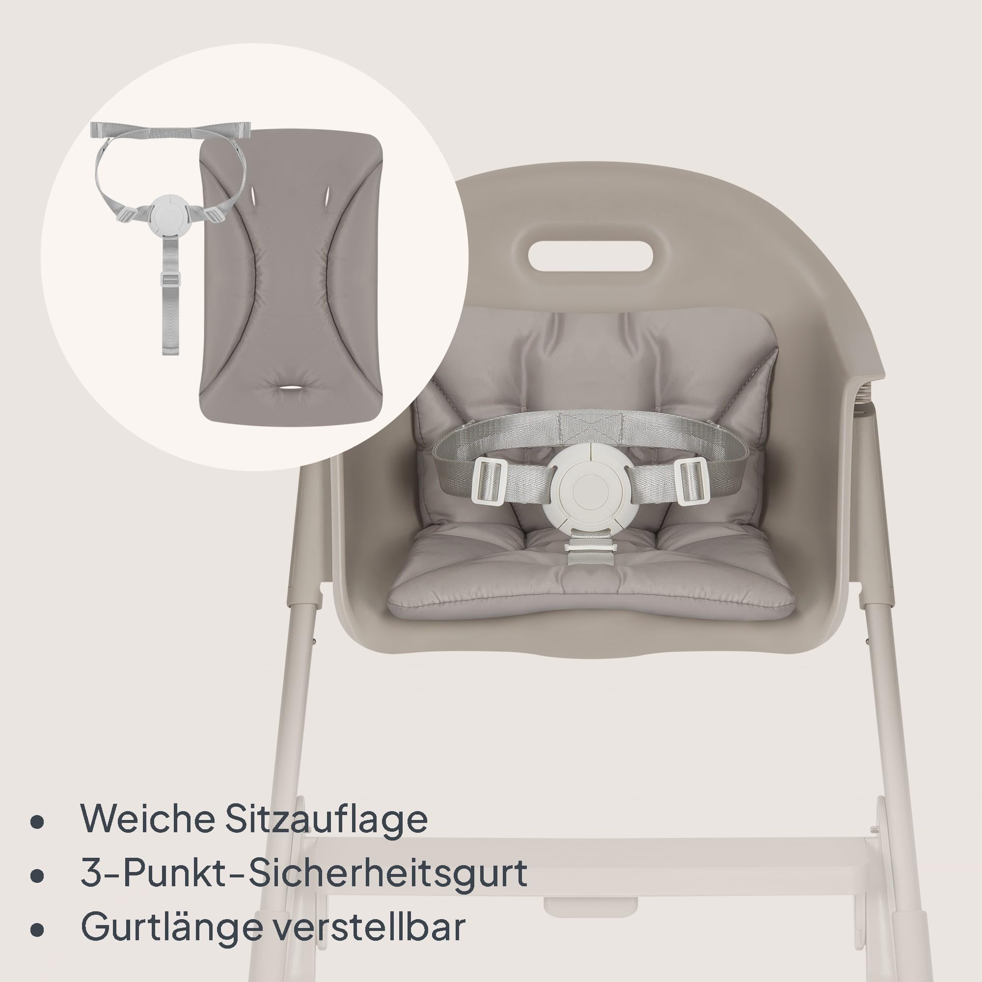 Lionelo Beny Baby Hochstuhl, Kinderhochstuhl mit Tablett, 6–36 Monate