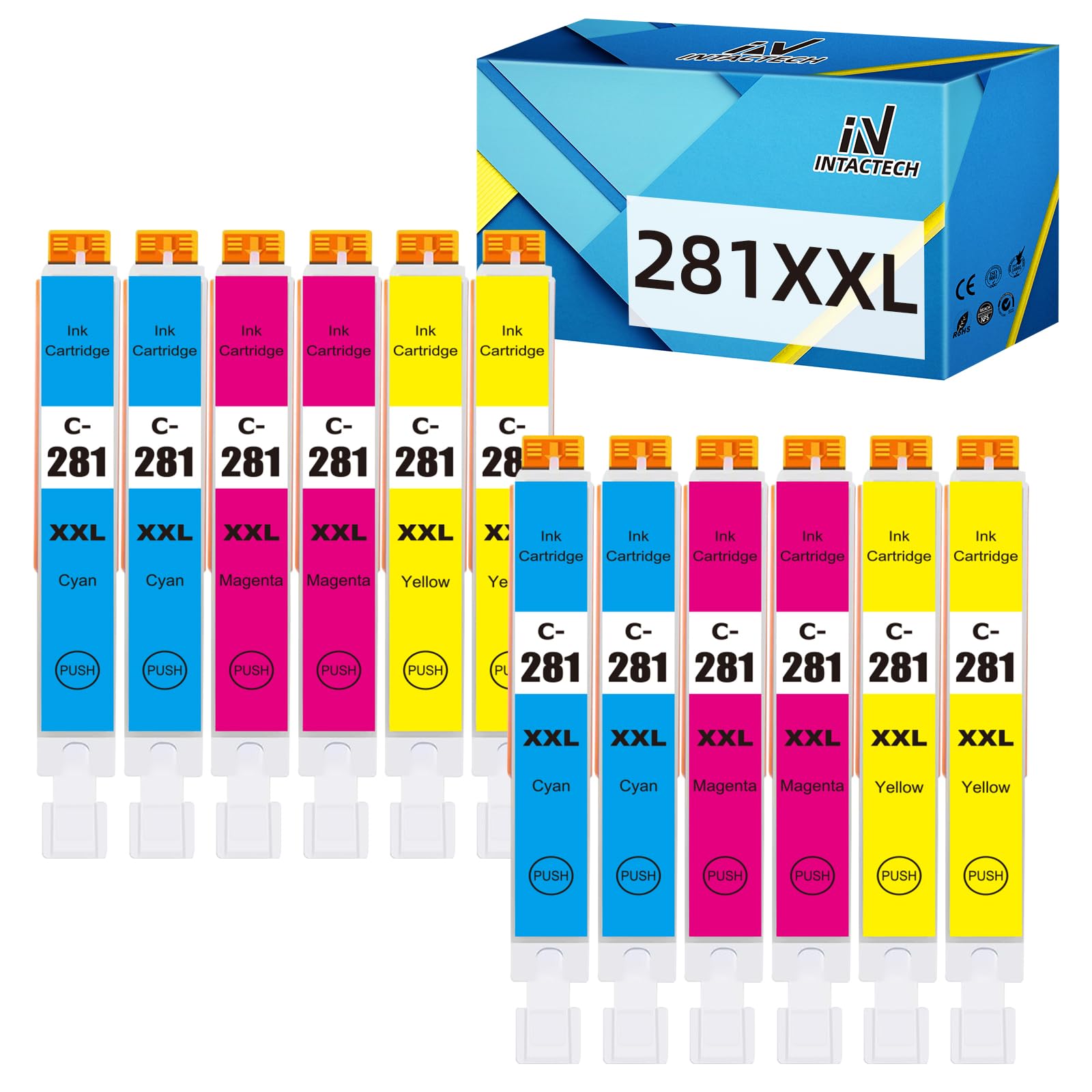 Amazon.com: CLI-281 XXL Cyan/Magenta/Yellow-3 Color Ink Cartridges