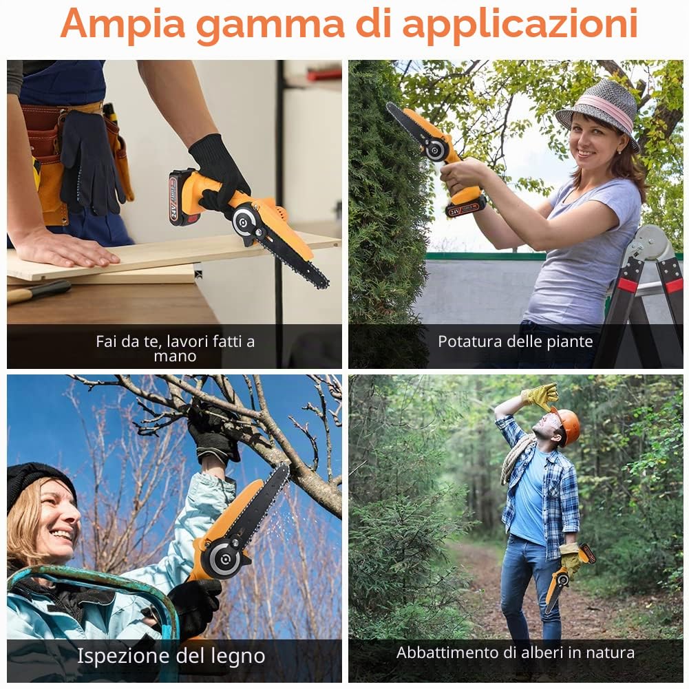 flintronic 24V 2000mah Batteria di Backup per Mini Motosega Elettrica, Accessori per Motosega a Mano da 6 Pollici, Accessori per Motosega