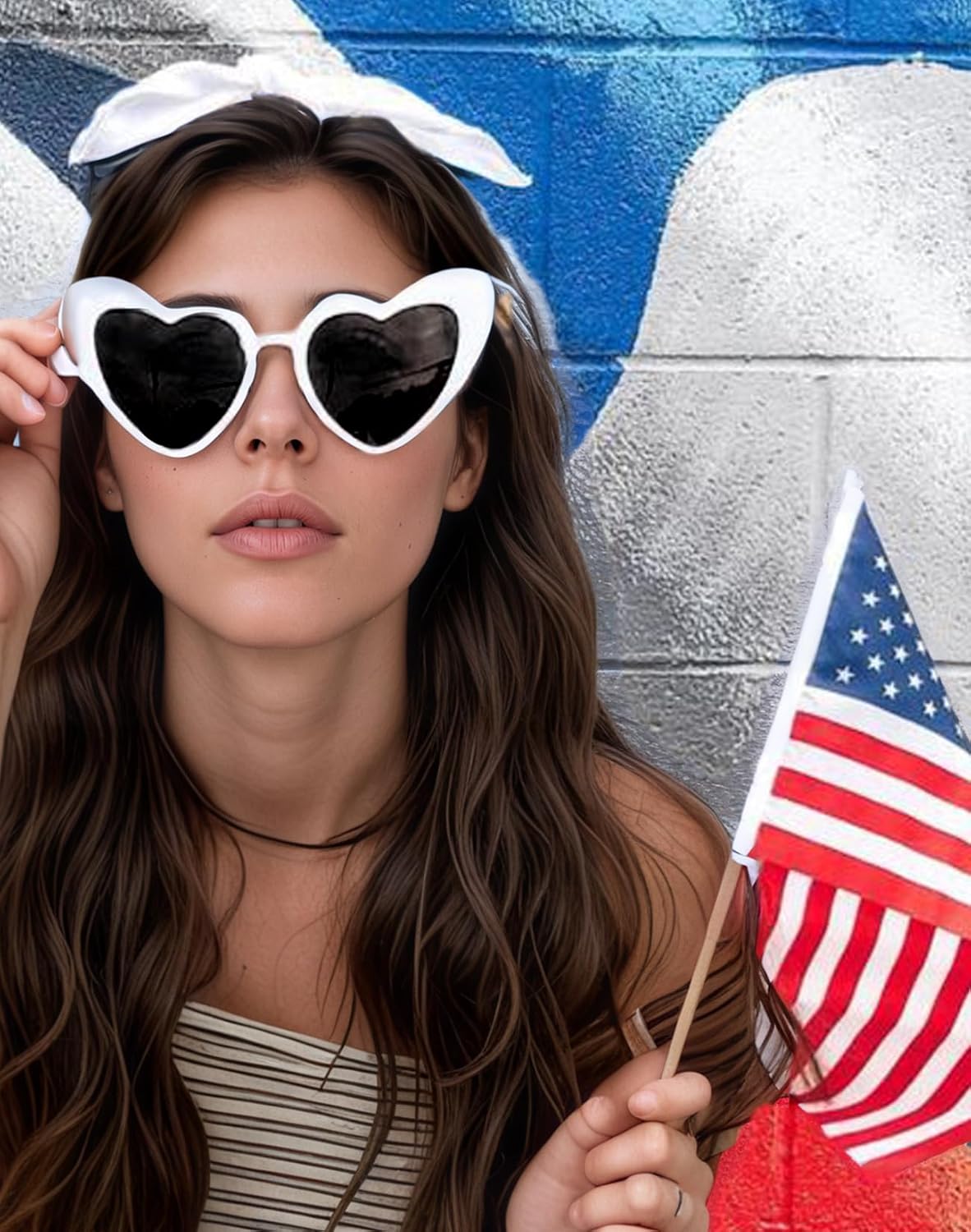 Bride Sunglasses for Bachelorette Party, White Heart-shaped Glasses Wedding Party Favors & Guest Gifts
