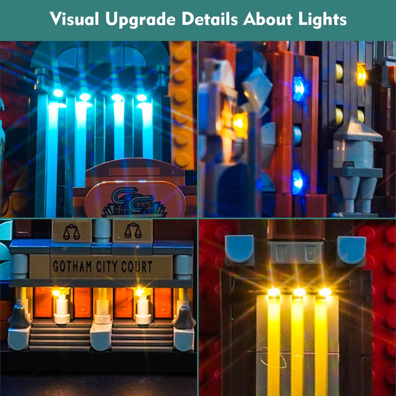LocoLee LED Light Kit Compatible with Lego The Animated Series Gotham City 76271 - No Models Only Light, Creative Lighting Set Accessories Compatible with Lego 76271 Set (Upgraded Version Light Kit)