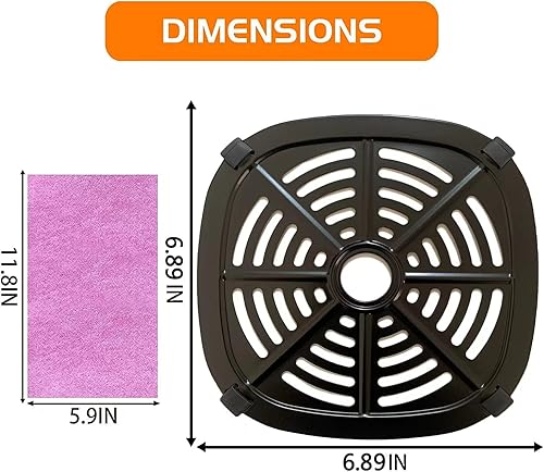 Miniatura 6 de Sartén para freidora de aire para freidora de 2.6 cuartos de galón, placa antiadherente premium, rejilla de rejilla de rejilla de 2.6 cuartos de